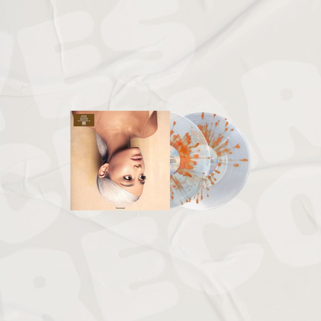 Ariana Grande - Sweetener Clear and Orange Splatter 2LP Coloured