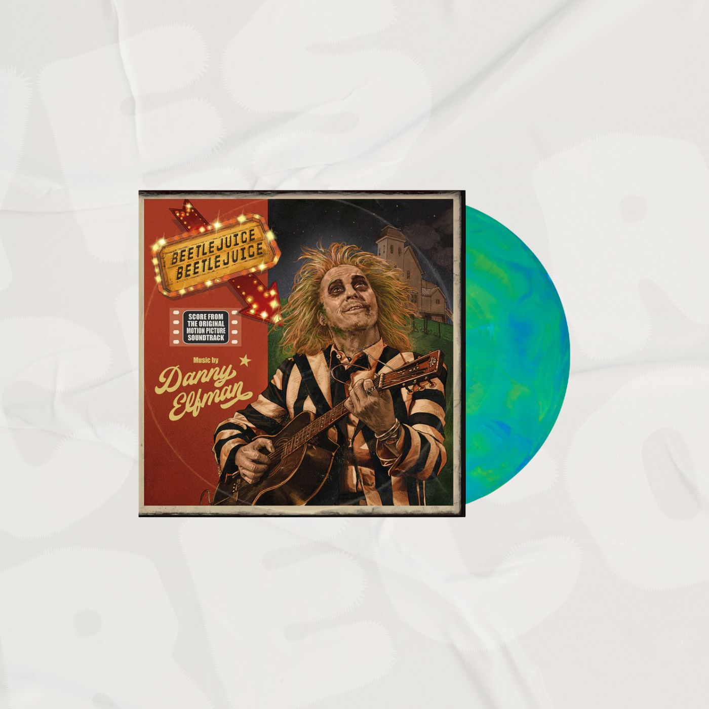 Beetlejuice Beetlejuice Score Album Green & Blue Hand Pour LP