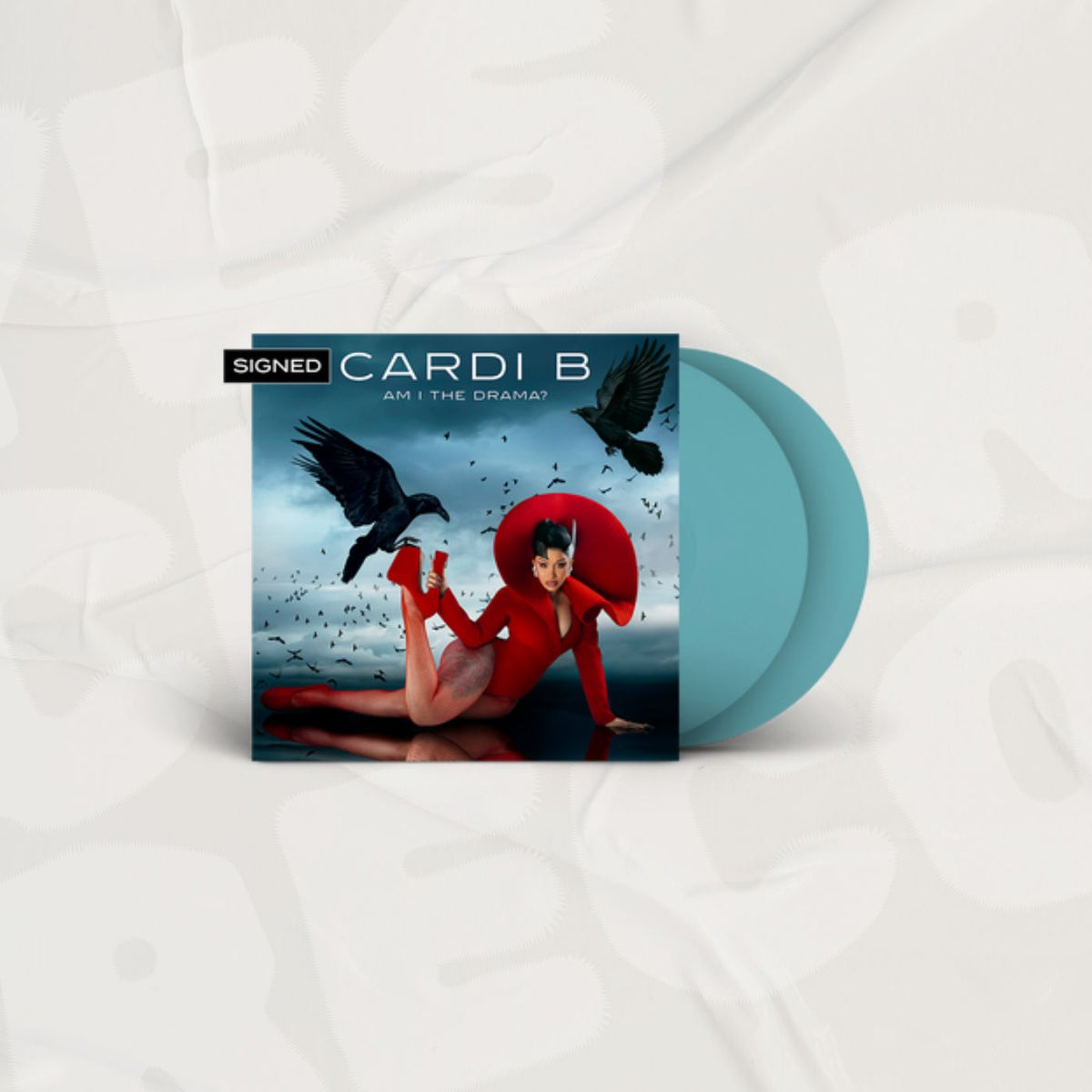 Cardi B - Am I The Drama? Signed Baby Blue Vinyl 2 x LP