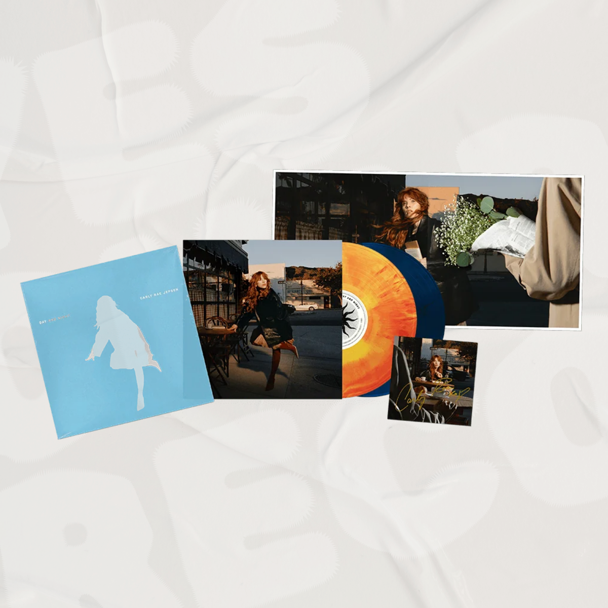Carly Rae Jepsen - Day and Night (Orange/Blue Marble) Vinyl 2xLP + Signed Art Card