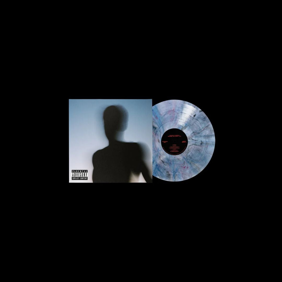 Case Study 01 Transparent Blue, Red & Black Marble LP
