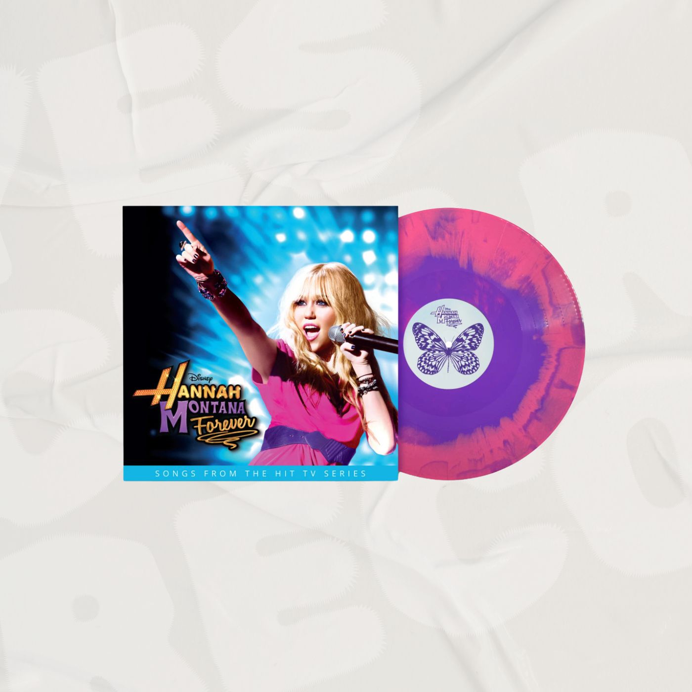 Hannah Montana Forever Hot Pink Cadillac/Purple Haze Swirl LP