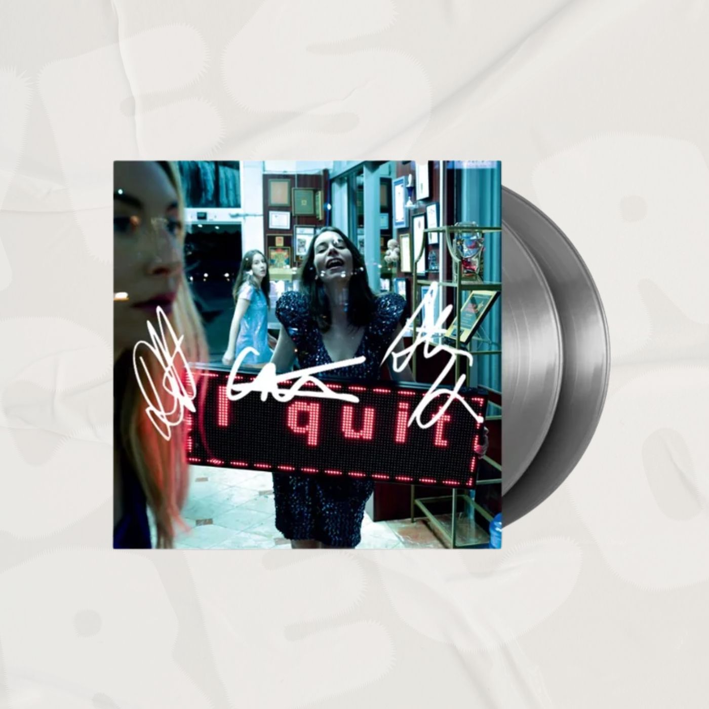 I quit Metallic Silver Signed 2LP