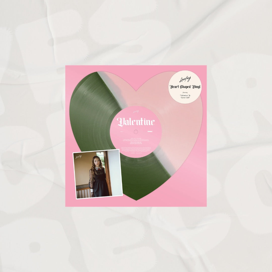 Laufey - Valentine / Lover Girl Pink/Green Split Heart-Shaped Vinyl LP