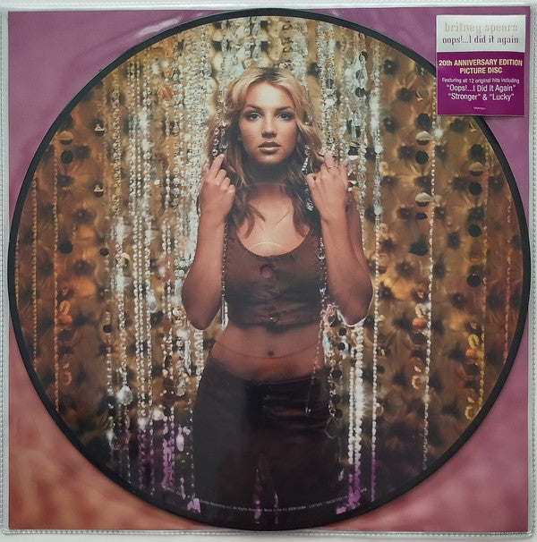 Britney Spears - Oops!...I Did It Again (20th Anniversary) Picture Disc LP Coloured Vinyl Record Image