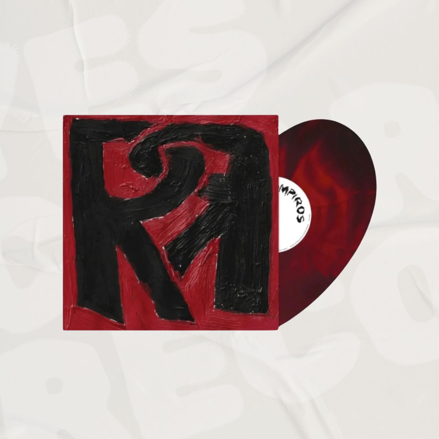 RR Red & Black Smoke Heart-Shaped LP