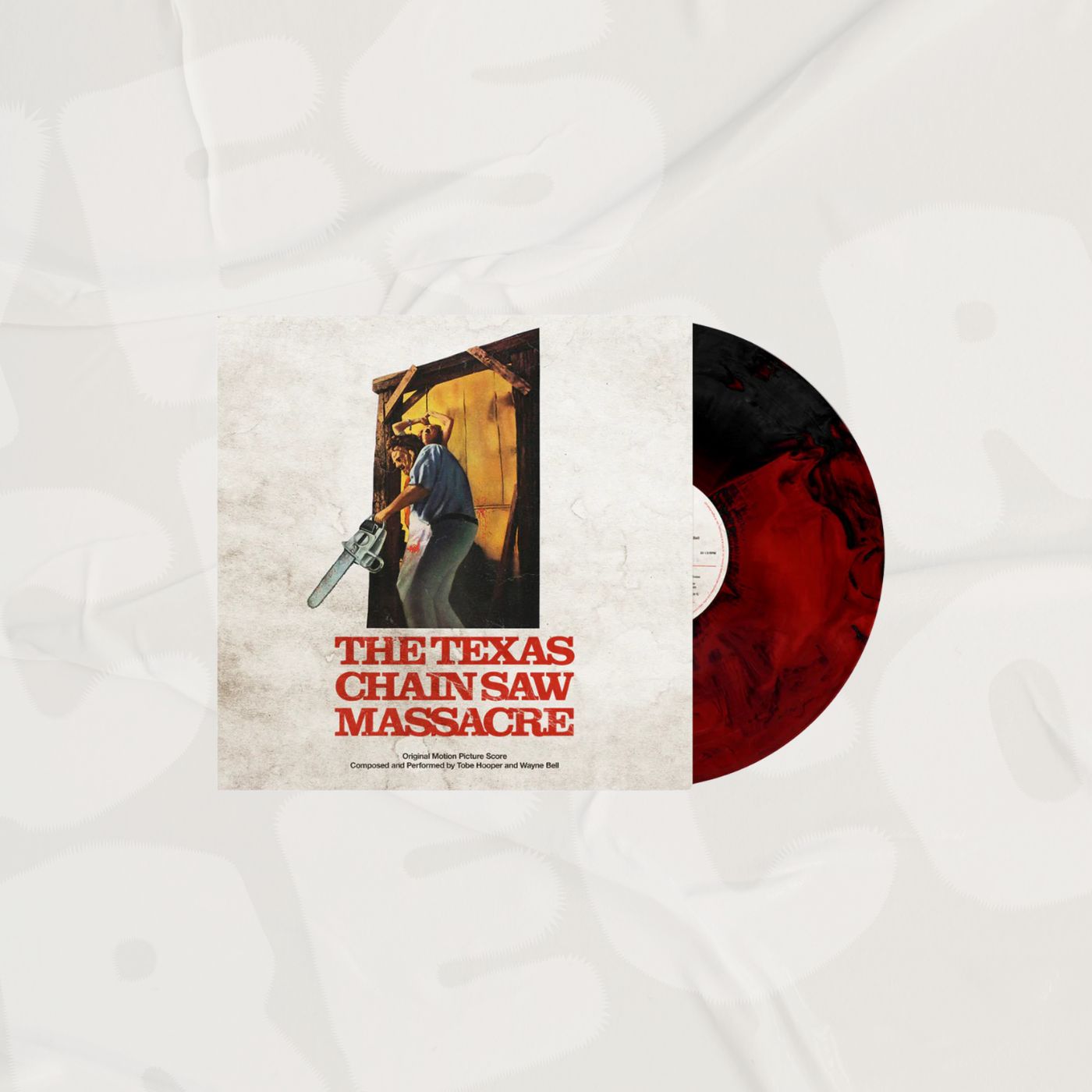 The Texas Chainsaw Massacre - Original Motion Picture Score (1974) Red and Black Hand Pour LP