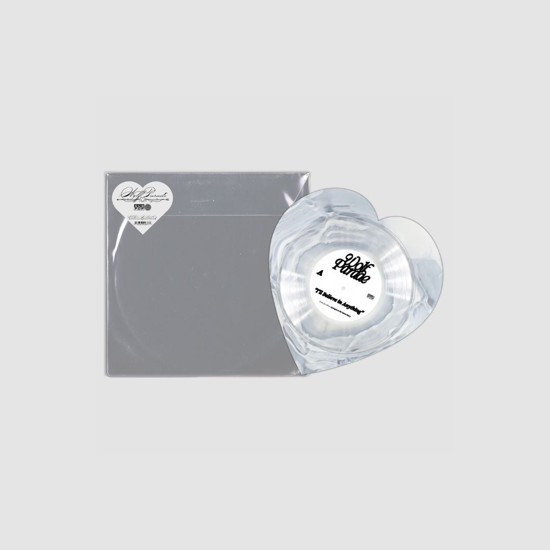 I'll Believe in Anything / This Heart's On Fire Heart Shapped Single LP