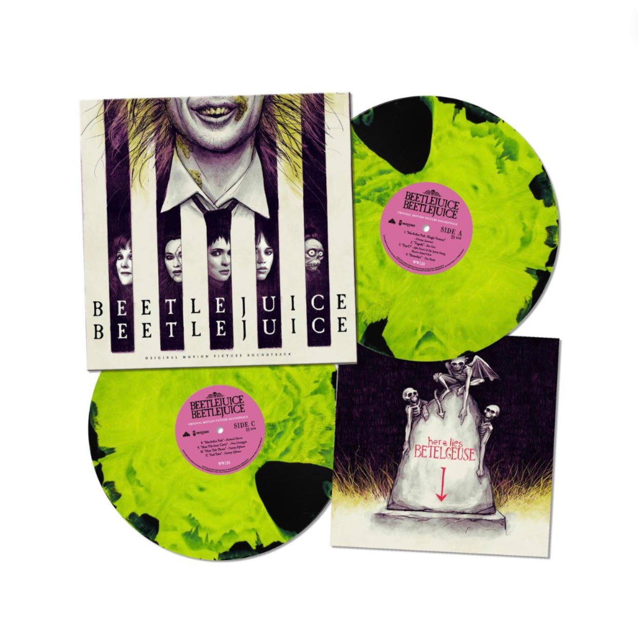 BEETLEJUICE BEETLEJUICE: Original Motion Picture Soundtrack AU Exclusive Neon Green & Black 2LP